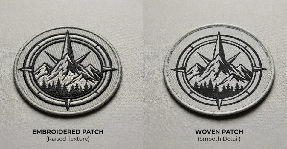 Embroidered vs. Woven Patches