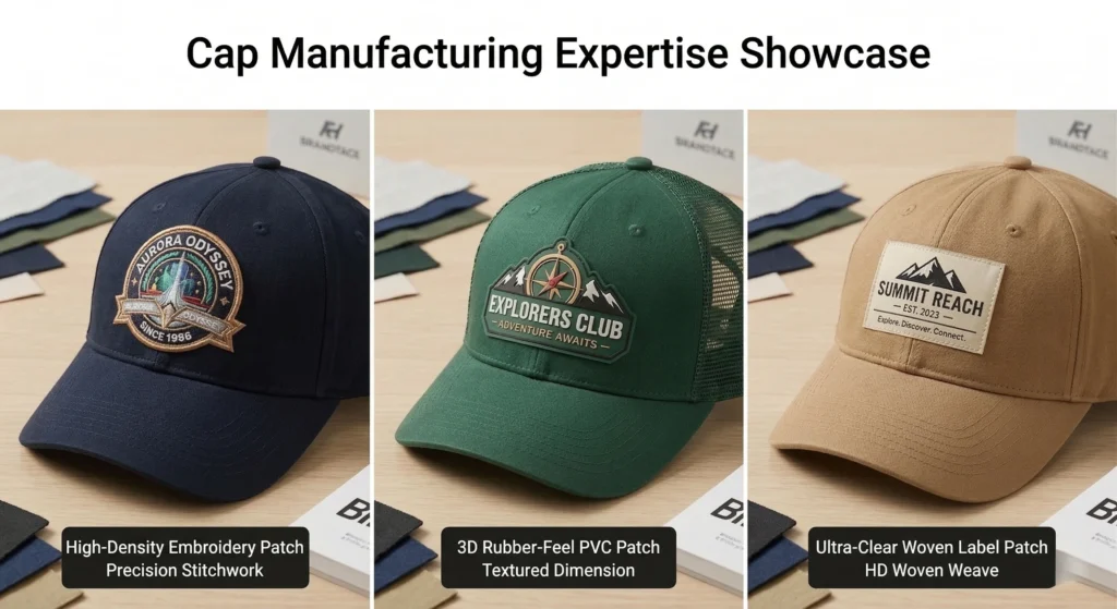 custom embroidered and pvc hat patches comparison