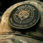 tactical hook and loop patches on backpack