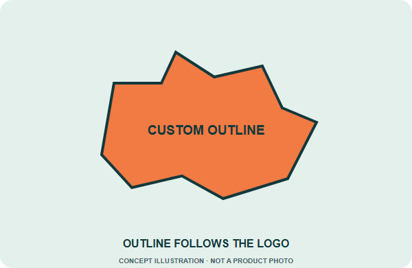 Irregular patch shape illustration with narrow areas requiring a finished-size check